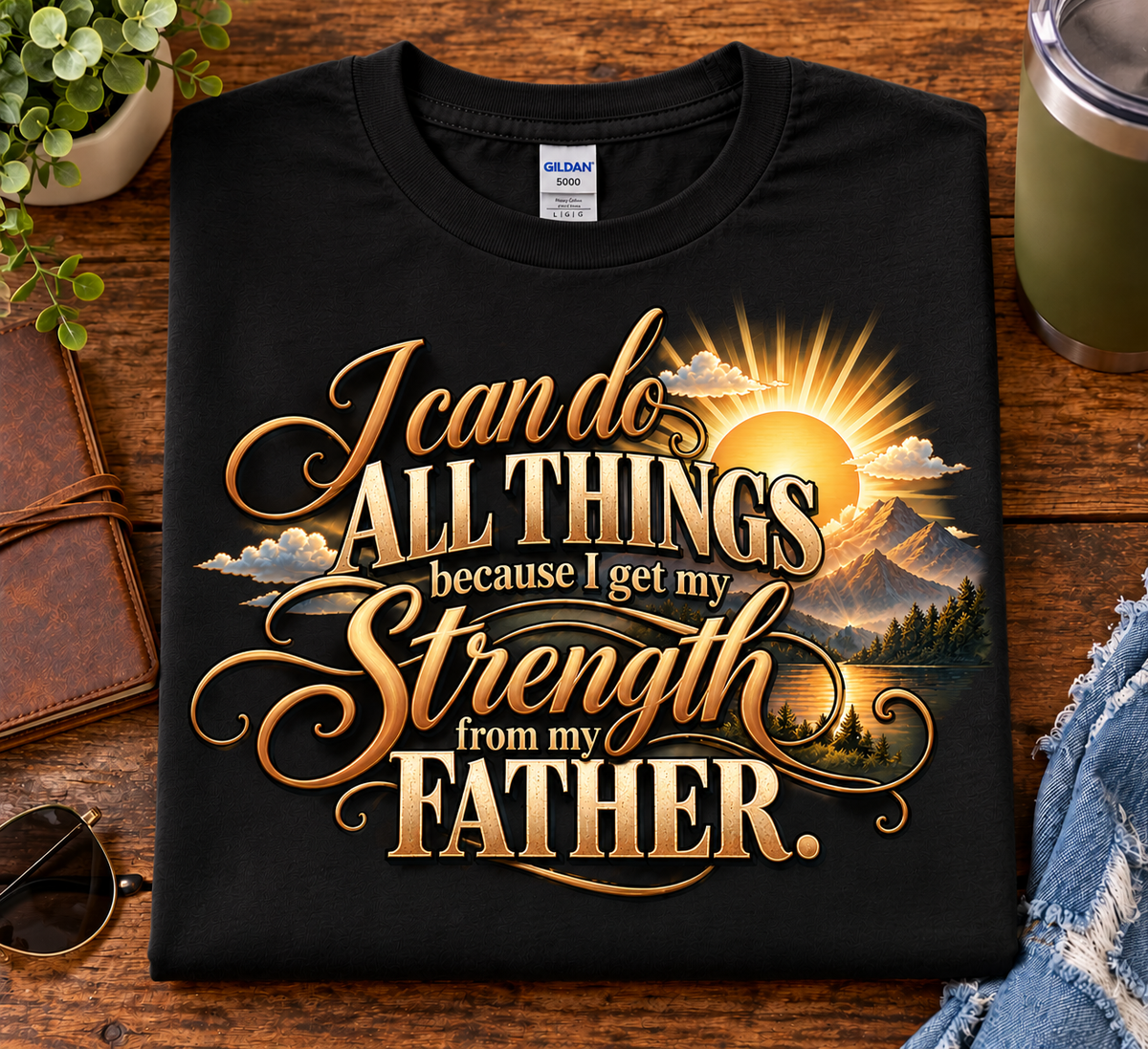 ✨ I Can Do All Things – Faith & Strength Inspirational Graphic Tee