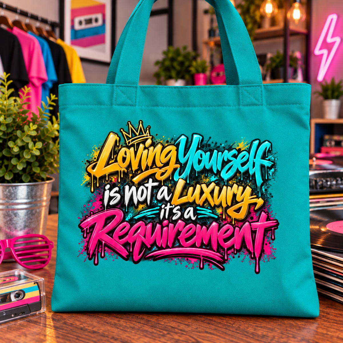 Loving Yourself Is Not a Luxury, It's a Requirement – Graffiti Tote