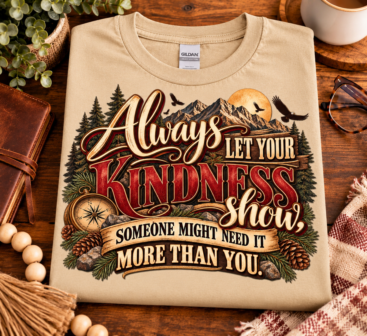 Always Let Your Kindness Show – Inspirational Graphic Tee