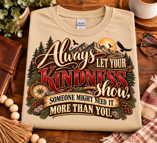 Always Let Your Kindness Show – Inspirational Graphic Tee