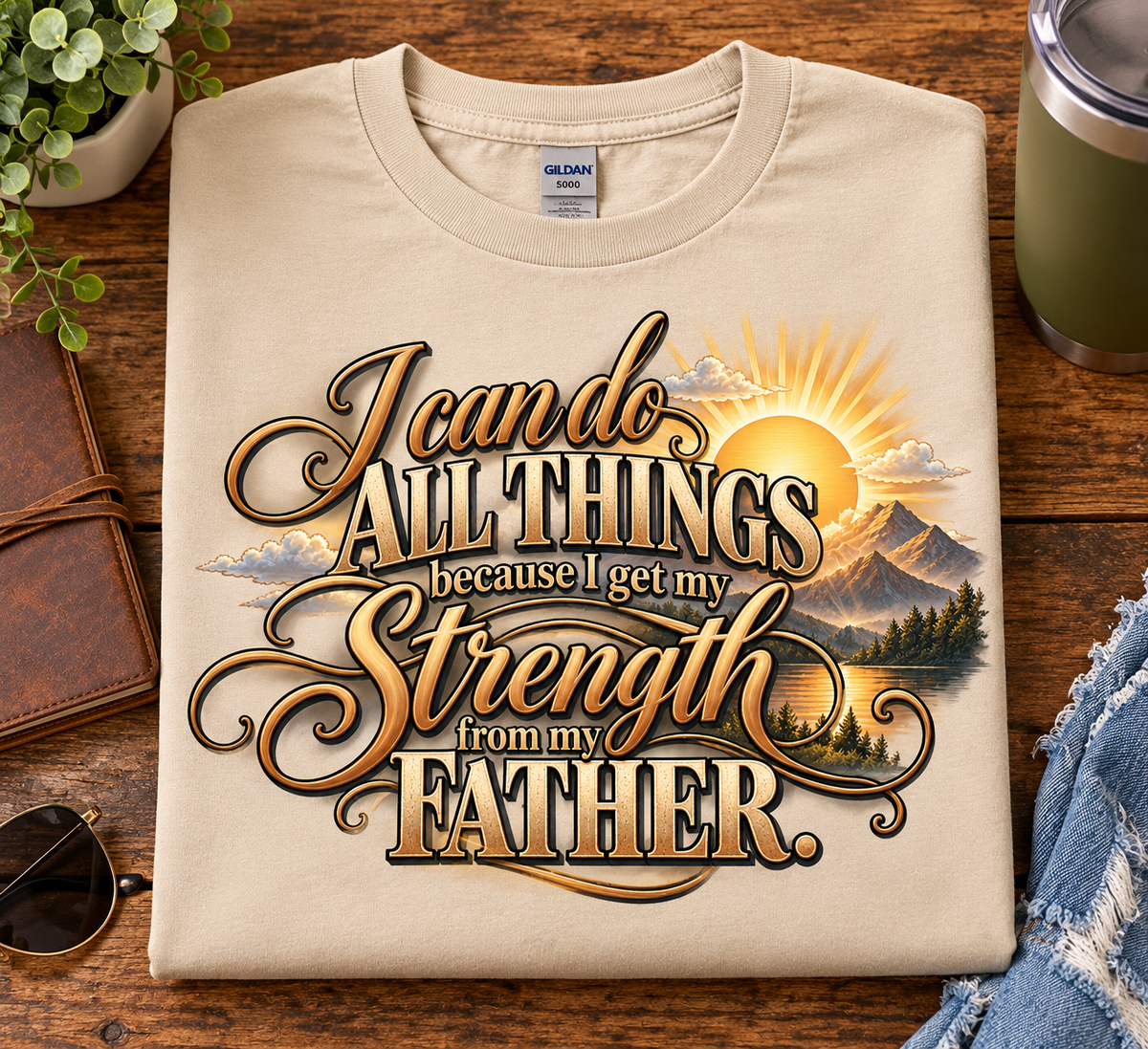 ✨ I Can Do All Things – Faith & Strength Inspirational Graphic Tee